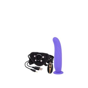 9INCH VIBRATION DILDO STRAP ON PURPLE