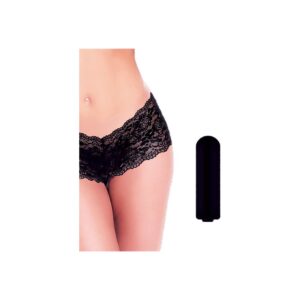 A E CHEEKY PANTY WITH BULLET BLACK