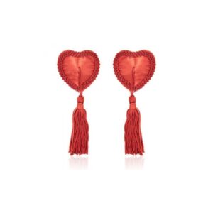 Bielizna Heart Nipples Tassels RED
