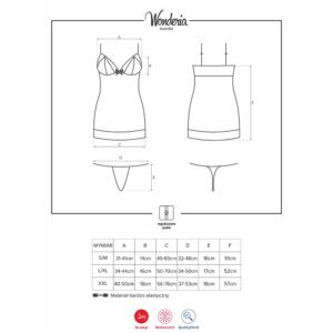 Bielizna Wonderia koszulka i stringi S M