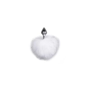 Bunny Tail Plug No. 1  Silver White Korek analny