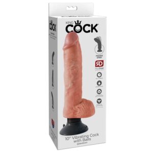 DILDO KING COCK10 INCH VIBR. WITH BA