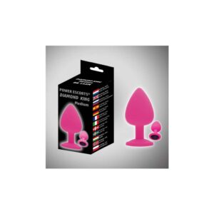 Diamond king medium pink with black stone diamond king 8 x 3 5 cm  3 1 x 1 36 inch