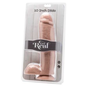 Dildo COCK 10 INCH W BALLS FLESH