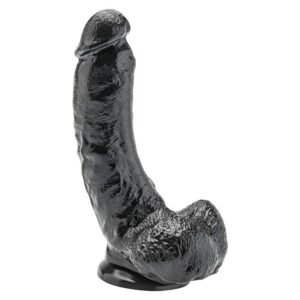 Dildo COCK 8 INCH W BALLS BLACK