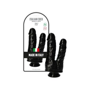 Dildo Romolo e Remo Black 7.5 Inch