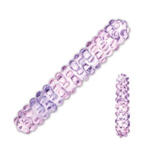 Dildo szklane  Glas Purple Rose Nubby Glass Dildo