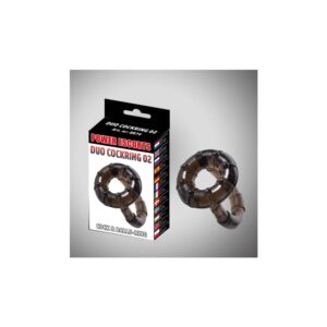 Duo cockring black duo cock   ball cockring dia 5 5  4 5 cm