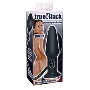 KOREK ANALNY TRUE BLACK VIBRATING BUTT PLUG