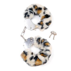Kajdanki Fetish Boss Series Furry Cuffs Leopard