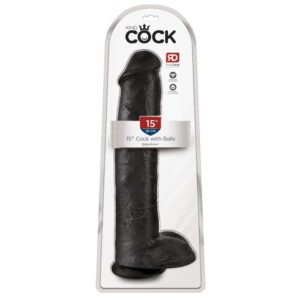 King Cock 15 Inch Cock w Balls Dar