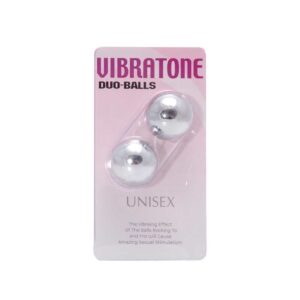 Kulki VIBRATONE DUO BALLS SILVER BLISTERCARD