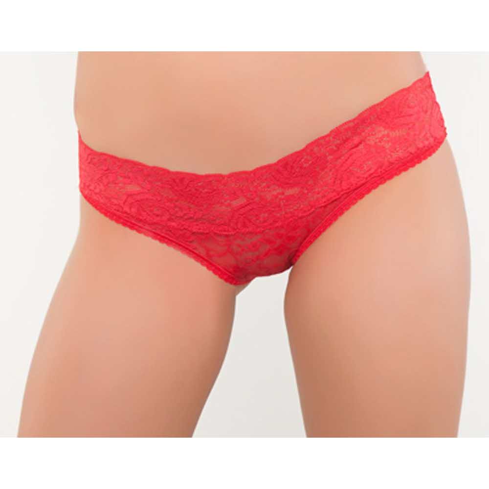 Lace Cheeky Figi Czerwien S 129E102 1