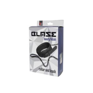 OBROŻA BLAZE COLLAR AND LEASH BLACK