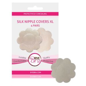 Osłonki materiałowe  Bye Bra Silk Nipple Covers XL Nude