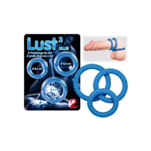 PIERŚCIEŃ LUST 3 COCK RINGS BLUE