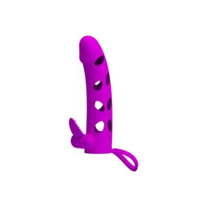 PRETTY LOVE  Vibrating Penis Sleeve with Ball Strap