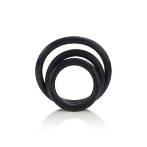 Pierścień RUBBER RING BLACK SET 3PCS