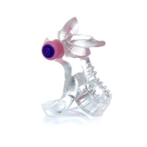 Pierścień Tongue Vibro CockRing Clear