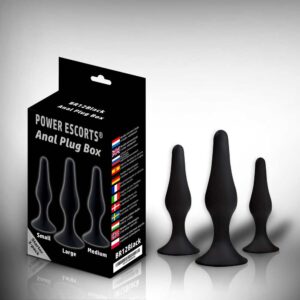 Plug  Anal Plug box 3 pack black