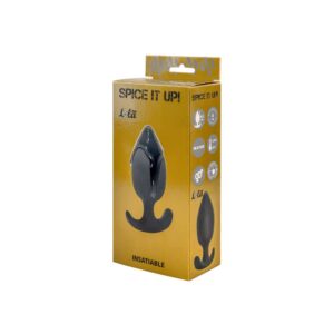 Plug Anal plug with misplaced center of gravity Spice it up Insatiable Dark Grey
