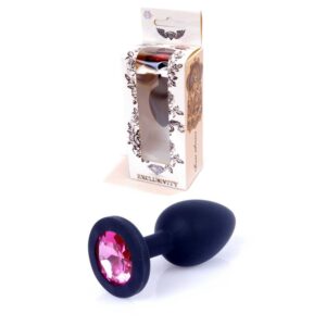 Plug Jewellery Black Silicon PLUG Small Pink Diamond