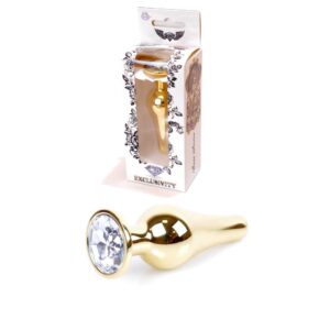 Plug Jewellery Gold BUTT PLUG Clear