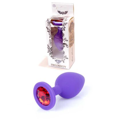 Plug Jewellery Purple Silicon PLUG Medium Red Diamond 136E733 1