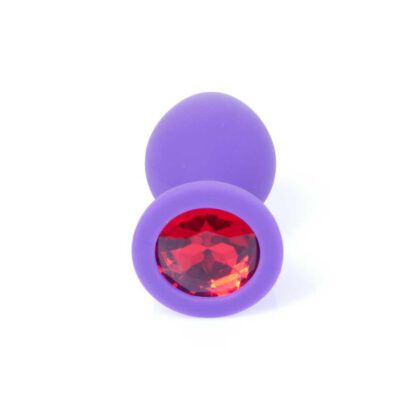 Plug Jewellery Purple Silicon PLUG Medium Red Diamond 136E733 3