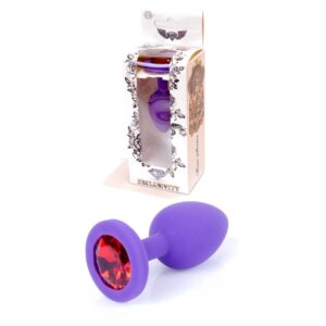 Plug Jewellery Purple Silicon PLUG Small Red Diamond