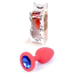 Plug Jewellery Red Silicon PLUG Small Blue Diamond