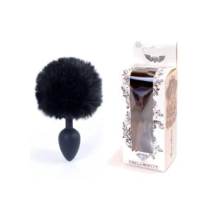 Plug Jewellery Silicon PLUG  Bunny Tail  Black