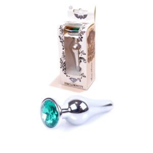 Plug Jewellery Silver BUTT PLUG Green