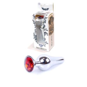 Plug Jewellery Silver BUTT PLUG Red