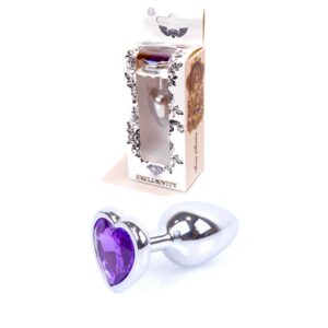 Plug Jewellery Silver Heart PLUG Purple