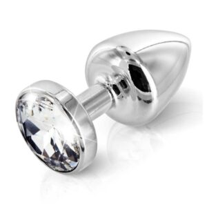 Plug analny zdobiony  Diogol Anni Butt Plug Round Silver Plated 30 mm Srebrny