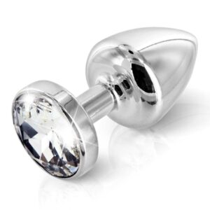 Plug analny zdobiony  Diogol Anni Butt Plug Round Silver Plated 35 mm Srebrny