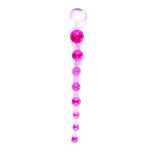 Plug kulki Jelly Anal 10 Beads Pink