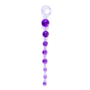 Plug kulki Jelly Anal 10 Beads Purple