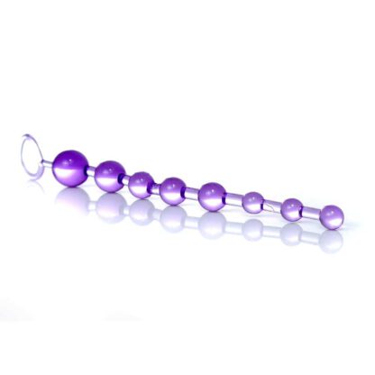 Plug kulki Jelly Anal 10 Beads Purple 176E597 2