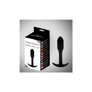 Rocket drill 3 8 inch black anal plug 3 8 inch  9 6 cm