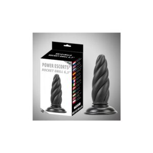 Rocket drill 6 3 inch black big anal plug 6 3 inch  16 cm