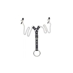 Stymulator Penitence Man Nipples Clamps BLACK