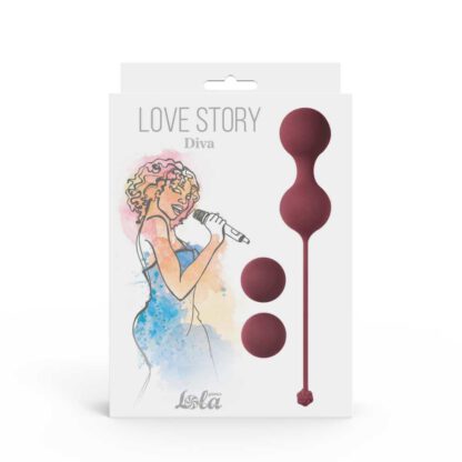 Vaginal balls set Love Story Diva Wine Red 175E998 1
