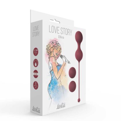 Vaginal balls set Love Story Diva Wine Red 175E998 4