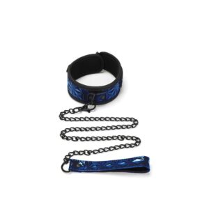 WHIPSMART DIAMOND COLLAR AND LEASH BLUE
