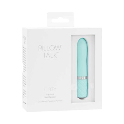 Wibrator Pillow Talk Flirty Bullet Vibrator Teal 105E489 2