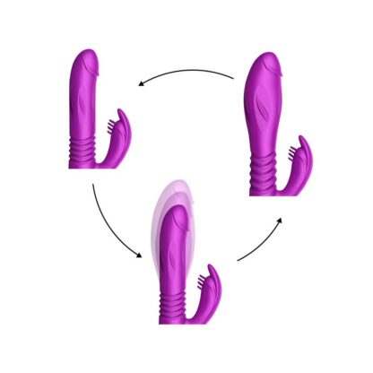 Wibrator Silicone Vibrator USB 10 Function Expander and Thrusting Function 139E508 5