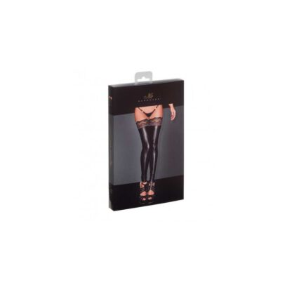 F135 Powerwetlook stockings with siliconed lace S 139E152 4