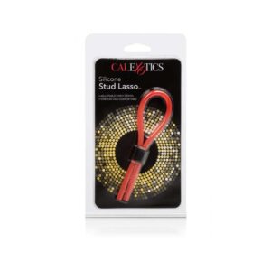 Pierścień SILICONE STUD LASSO RED